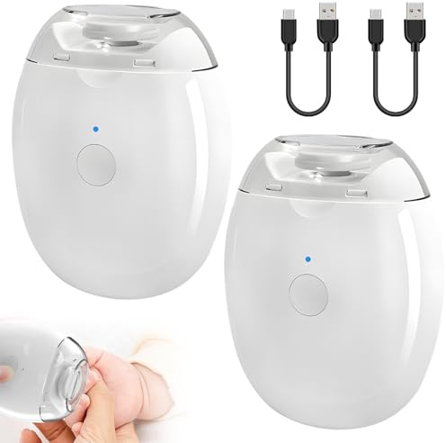 3 en 1 Coupe Ongle Electrique 2 Pièces,Lime à Ongles Automatique Universelle,Coupe Ongle Electrique,avec lumière LED et 3 Vitesses,Convient aux Bébés,Aux Personnes Âgées et Aux Adultes