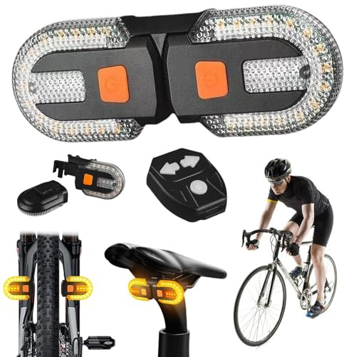 Drahtlose Fernbedienung für Fahrradrücklicht,Fahrrad Blinker,Blinker e Scooter,LED Drahtlose Fernbedienung Rücklicht-Wasserdicht Hochhelles Signal Licht Für Radfahren für Nachtfahrten (A)