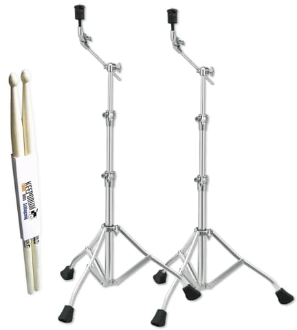 Tama HC73BSX2 Spartan Galgen-Beckenständer 2er Set mit keepdrum Drumsticks