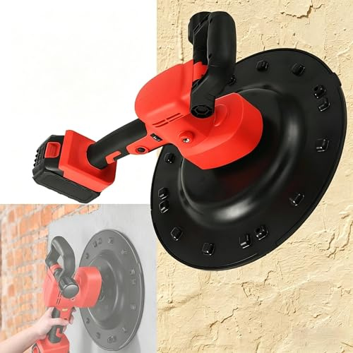 Cazzuola elettrica senza fili da 1680 W per muratura Macchina per levigatura e lucidatura con 2 batterie al litio 6 velocità 200 giri/min Attrezzo potente per intonacatura per malta cementizia