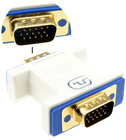 kenable Pro VGA Coupleur Fiche vers Fiche 15 Broches Vidéo SVGA coupleur de Genre Changeur