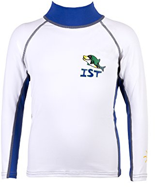 IST DSK-46 Unisex Kids Long Sleeve Spandex Rash Guard (Blue, X-Large)