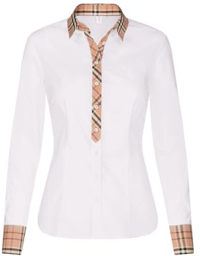 Seidensticker Damen City Langarm Regular Fit Stretch Bluse, Weiß(379555), 42 EU