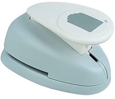 Rayher Paper Craft Punch with Tag Design, Lever Punch for Card Making and Scrapbooking, 4.5x3cm, 2, 69094000