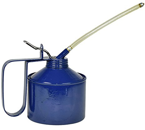 1-1/2 Pint Oil Lubricant Metal Can with Flexible Spout Thumb Pump Trigger