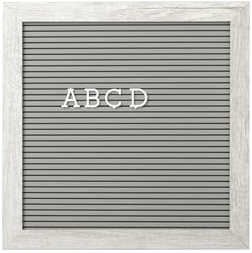 Kate & Milo Rustic Gray Letterboard Set, 10x10 Message Board with 188 Letters for Baby Milestones and Announcements