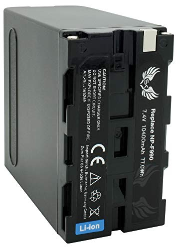 SK Akku Ersatz für Sony NP-F990 |- 10400mAh -| Akku NP-F550 NP-F730 NP-F750 NP-F960 NP-F970 NP-F980 // Blitzgeräte Videoleuchten Fieldmonitore