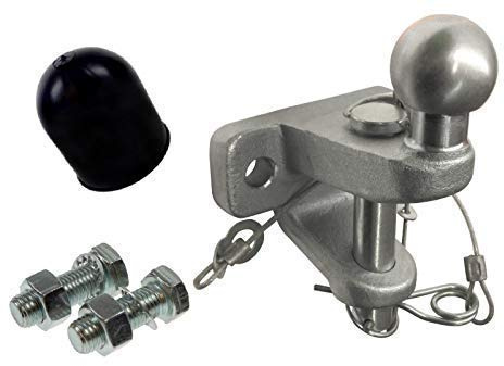 ASC Industries 5500kg ball and pin jaw towing hitch coupling supplied with bolts & ball cap