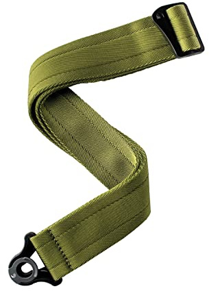 D'Addario Auto Lock Gitarrengurt Nylon Moos | Auto Lock Gitarrengurte sichern vorhandene Gurtpins, lassen sich schnell montieren und bieten festen, bequemen Halt.