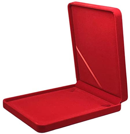 dailymall Tragbar Schmuckschatulle Schmuckbox Etui Geschenkbox Schmuckvitrine für Halskette Orringe Ringe - Rot