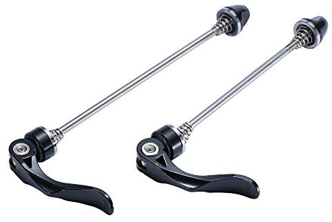 Neuocean 1pair Bike Quick Release Skewers, Front Rear Bicycle Wheel Hub Skewer for MTB BMX Road Mountain Bike (Black)