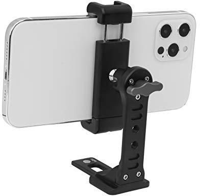 Metall-Stativhalterung mit Kaltschuh, 360 Grad drehbarer Kugelkopf, Handy-Stativhalterung, Desktop-Telefonständer, kompatibel mit iPhone 13, 12, 11 Pro Max, Samsung Smartphone-Halterungen, Halterung