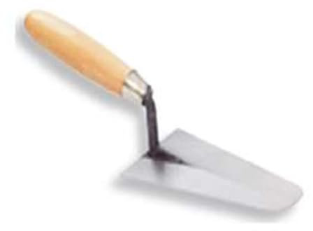 MASIDEF Cazzuola con Punta Tonda e Manico in Legno, 180 mm Taglia