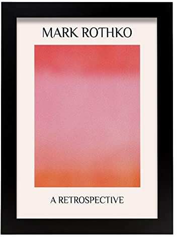 Nacnic Dekorative Künstlerfolie mit Illustration von Rothko 6 Größe A4 Abstrakter Stil zur Dekoration von Haus, Wohnzimmer, Zimmer, Arbeitszimmer