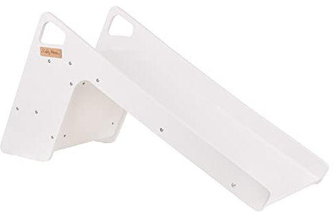 KiddyMoon Kinder Rutsche Aus Holz Stabile Kleinkinderrutsche Multifunktion Montessori, Weiß