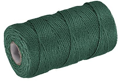 sourcing map 328 Pies 2mm Jardín Cordel, Interiores y Exteriores Cordel para Bricolaje Proyectos, Oscuro Verde