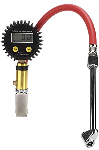 Digitaler Reifenfüller mit Manometer, LCD-Display, Hochgenaues Digitales 300-PSI-Reifendruckmessgerät, Hochleistungs-Luftkompressor-Zubehör für Auto, Wohnmobil, Motorrad, Dirt Bike, LKW