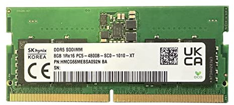 2024 Newest SK-Hynix 8GB DDR5 4800MHz SODIMM PC5-4800B-SC0 1Rx16 1.1V SO-DIMM 262-Pin Gaming Busines Home Laptop Notebook RAM Memory Module (HMCG66MEBSA092N BA) (OEM)