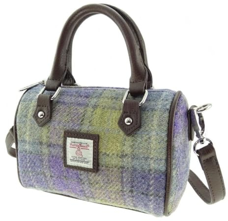 Glen Appin Of Scotland Harris Tweed 'Kilbride' Mini-Tragetasche, Col 112 Green Check, xs