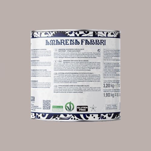 Lucgel Amarena Fabbri Ciliegia 16/18 allo Sciroppo Precandita - 3,2 Kg -
