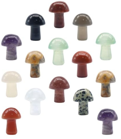 CIMAXIC 15 Stück Mini Pilze Garten Deko Blumentopf Ornament Mikro Landschaft Accessoires Pilz Figuren Für Bonsai Deko