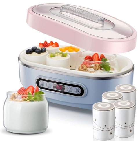 Cuocipasta, Yogurtiera Macchina Automatica Digitale per Yogurtiera, Dormitorio Domestico Mini Macchina Natto Fatta in Casa Macchina per la Fermentazione del Vino di Riso, con Contr