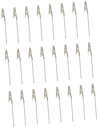 Gogogmee 100stücke Krokodilklemme Aus Metall Memoklemme Notizklemme Federklemme Mit Langem Fotoklammern Drahtklammern Vielseitig Einsetzbar Für Bastelarbeiten Tischnummer Namensschild Fotoh