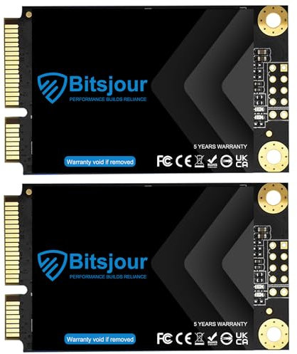 Bitsjour 2Pack 16GB mSATA SSD SATA III 6Gb/s Single-Sided Mini Internal Solid State Drive 3D TLC NAND, for Ultrabook Desktop PC Laptop