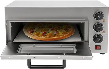SnamicE Forno per Pizza Commerciale da appoggio, Forno Elettrico per Pizza A Un Piano Forno per Pizza Commerciale da appoggio Forno per Pizza Professionale Macchina per Il Pane 1,3KW
