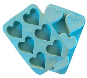 Juxiong Spécial Saint-Valentin - Moule Gâteaux Patisseries en Silicone Bleu Gâteaux en Forme de Cœur - Antiadhésif, Facile à Démouler et à Nettoyer - Pâtisserie, Anniversaires, Fêtes