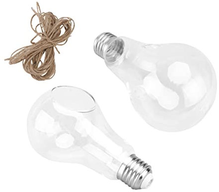 CAXUSD 2stücke Glasvase in Glühbirnenform Kreative Hängende Hydroponik-vase Für Zimmerpflanzen Dekorative Blumenarrangement-vase Für Tischdeko Im Zuhause Und Büro