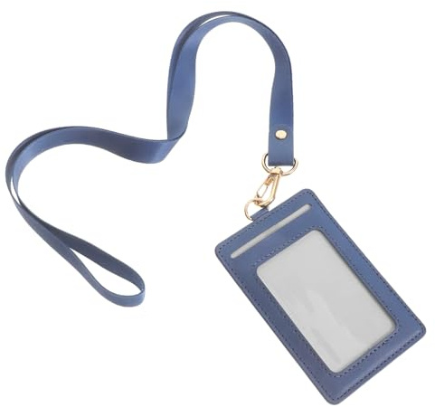 UTHCLO Pu Ausweishülle mit Transparentem Fenster und Schützendem Überzug Lanyard Kartenhalter für Arbeiter und Ärzte Praktisch und Leicht zu Reinigen