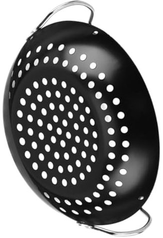 OFFSCH Portable Grillpfanne Mit Löchern Multifunktionale Grillplatte Für Und Gemüse Für Camping Und Outdoor-aktivitäten Mit Komfortablen Doppelgriffen Und Großer Kochfläche
