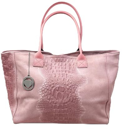 Chicca Borse Borsa a Spalla Grande Shopper da Donna in Pelle