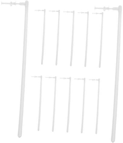 CAXUSD 12 Weiße Ersatzstäbe aus PVC für Windmühlen Stabile Kunststoff Windmühlenstangen zum Selberbauen für Garten und Balkon