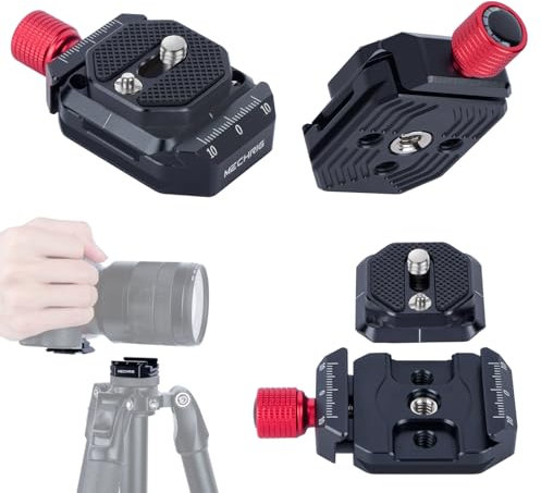 Mechrig 50mm Arca Swiss Quick Release Plate, Aluminum QR Clamp Adapter Set 62039