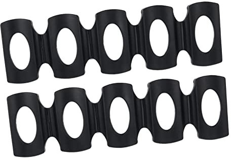 PartyKindom 2pcs Silicone Fridge Storage Rack Beverage Holder Black Can Beer Rack Refrigerator Mat for Beverage Organization