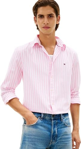 Tommy Hilfiger Uomo Camicia Flex Poplin Classic Regular Fit