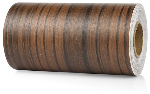 BOMEI PACK Ruban de réparation en grain de bois 5cm/10cm*10m–Auto-adhésif, pour meubles, sols, portes, armoires, murs,décoration intérieure et projets de bricolag (10cm*10m, Noyer)