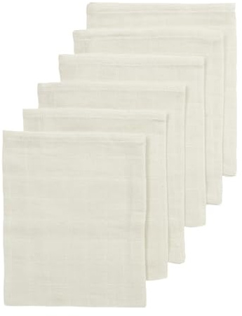 MEYCO Waschhandschuhe 6er Pack 20x17cm Musselin Waschlappen Nature | 100 % weiche Baumwolle - Oeko Tex zertifiziert - saugfähig, hautfreundlich & schnelltrocknend