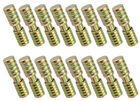 ZenithQuest 16 Pairs Model Railway Train Rail Baseboard Alignment Dowels Dowel Pins Carbon Steel Alignment Pins Suitable for Ø 8 mm Hole