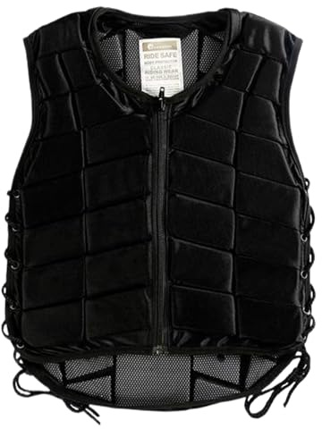 Gilet da Equitazione Gilet Protettivo di Sicurezza Assorbimento degli Urti Armatura con Cerniera Cinturino Regolabile Morbido e Traspirante Equestre per Donne Ragazzi Ragazze Bambini, Stile 2 Eq