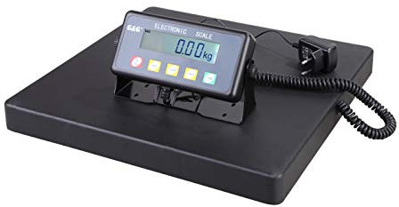 G&G PSB 150kg/50g-10kg/20g Paketwaage Plattformwaage, robuste 40 × 40 cm Wiegefläche aus Aluminumguss/Netz & Batteriebetrieb möglich