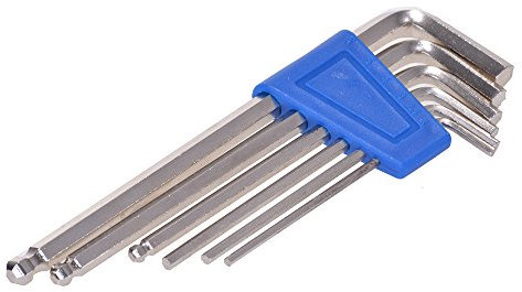 Fahrrad Mofa Werkzeug / Winkelschlüssel - Set Sechskant / Innensechskantschlüssel (6 Stück), F-44313