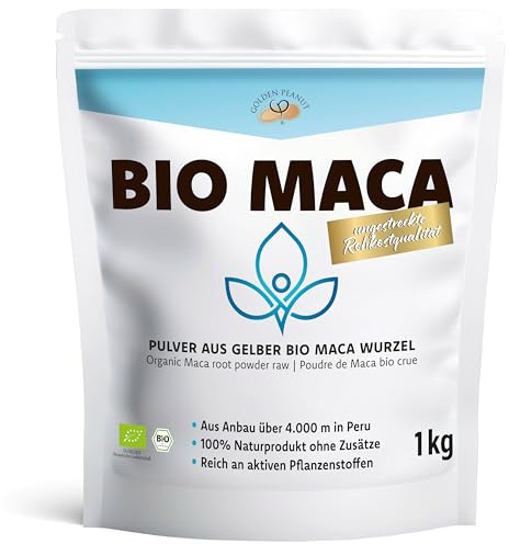 GOLDEN PEANUT Bio Maca Wurzel gemahlen Peru naturrein ohne Zusätze 1kg