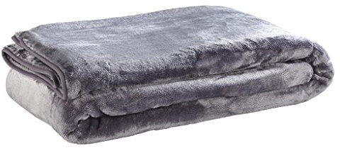 Amago - Kuscheldecke, Cashmere-Feeling, 220 x 240 cm - Anthrazit