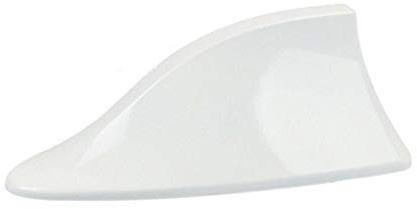 GOZAR Antennes De Signal De Radio De Toit en Plastique D'Aileron De Requin De Style De Toit D'Abs Universial pour La Plupart des Voitures-Blanc