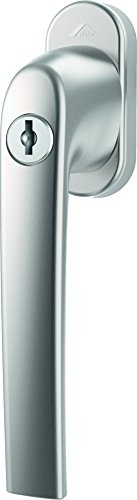 Fenstergriff Roto Samba abschließbar 40 Nm natursilber mit Schrauben Vierkantstift 7 x 43 mm