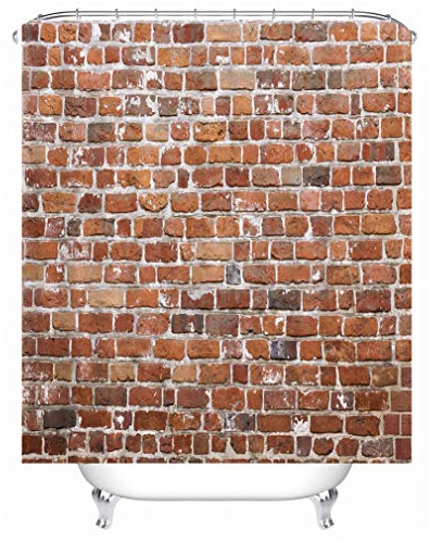 Xlabor Stein Motiv Duschvorhang Wasserdicht Stoff Anti-Schimmel inkl. 12 Duschvorhangringe Waschbar Badewannevorhang 240x200cm Muster-B