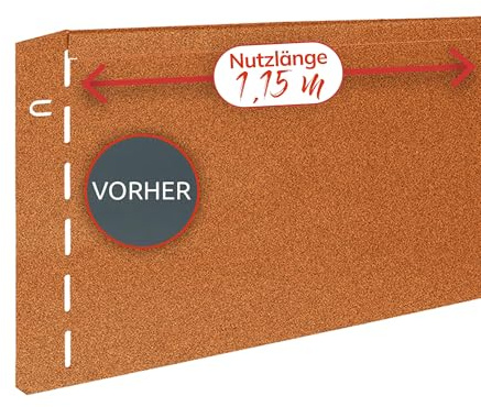 bellissa Rasenkante Beeteinfassung 25er-Set Cortenstahl 118x20 cm | Nutzlänge 28,75 m, aus wetterfestem Material für saubere Rasen- & Beetabgrenzung, Rasenbegrenzung Kante, robust & langlebig